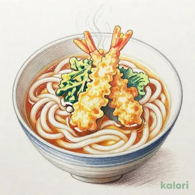 てんやの上天ぷらとうどん（温）