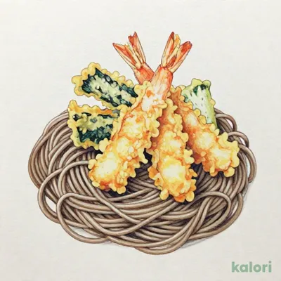 てんやの上天ぷらと藪そば（冷）