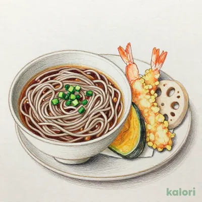 てんやの上天ぷらと藪そば（温）