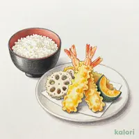てんやの上天ぷら定食（小鉢のしょうゆ除く）