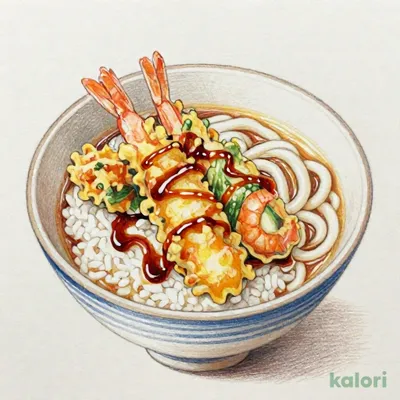 てんやの上天丼（1人前）うどんセット（温）