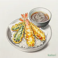 てんやの上天丼（小）藪そばセット（冷）