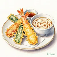 てんやの特上天ぷらとうどん（冷）
