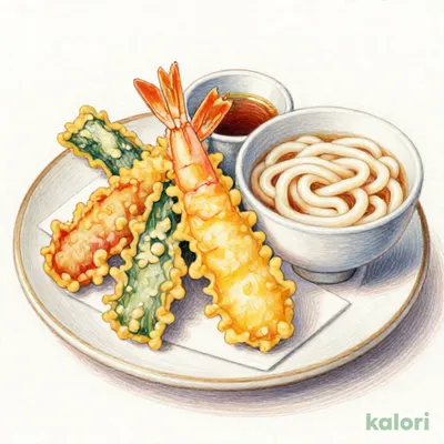 てんやの特上天ぷらとうどん（冷）
