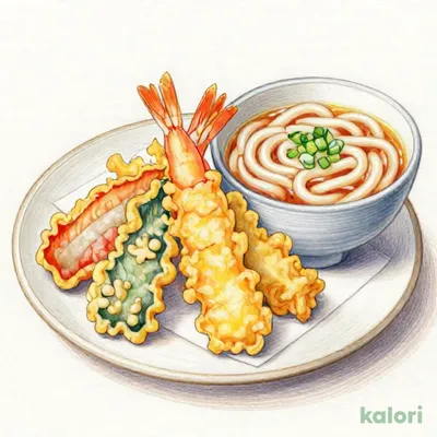 てんやの特上天ぷらとうどん（温）
