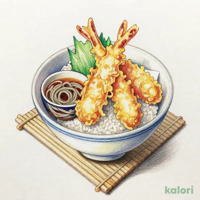 てんやの特上天丼（1人前）藪そばセット（冷）