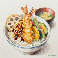 てんやの特上天丼（みそ汁付き）
