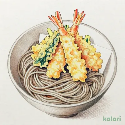 オールスター天ぷらと藪そば（冷）
