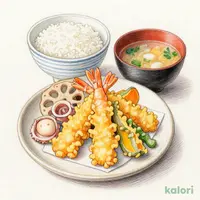 オールスター天ぷら定食（小鉢のしょうゆ除く）