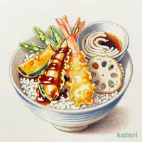 オールスター天丼(1人前)うどんセット(冷)