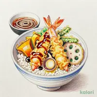 オールスター天丼(1人前)藪そばセット(冷)
