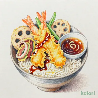 オールスター天丼（小）うどんセット（冷）