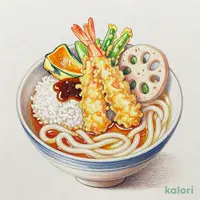 オールスター天丼（小）うどんセット（温）