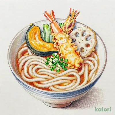 元祖てんやの天ぷらとうどん（温）