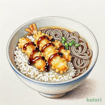 元祖てんやの天丼（1人前）藪そばセット（温）