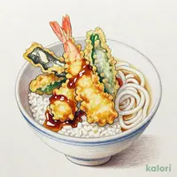 元祖てんやの天丼(小)うどんセット(冷)