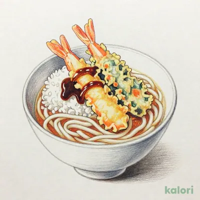 元祖てんやの天丼（小）うどんセット（温）