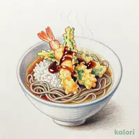 元祖てんやの天丼（小）藪そばセット（温）