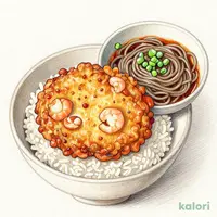 海鮮かき揚げ天丼（1人前）藪そばセット（冷）
