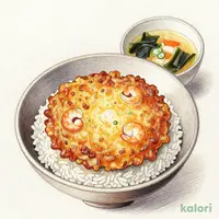 海鮮かき揚げ天丼（みそ汁付き）