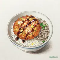 海鮮かき揚げ天丼（小）藪そばセット（冷）