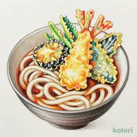 秋のご馳走天ぷらとうどん（冷）