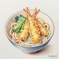 秋のご馳走天丼（1人前）うどんセット（温）