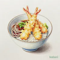秋のご馳走天丼（小）藪そばセット（冷）