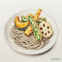 野菜天ぷらとうどん（冷）