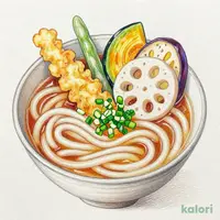 野菜天ぷらとうどん（温）
