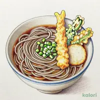野菜天ぷらと藪そば(温)