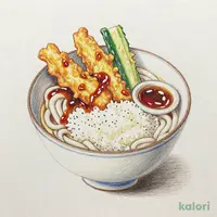 野菜天丼（小）うどんセット（冷）