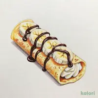 Iced Crepe with Banana & Chocolate