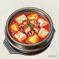 豚肉とほくほくじゃがいものキムチスンドゥブ