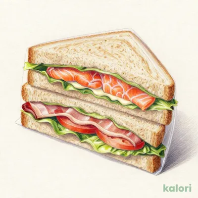 カフェサンド（スモークサーモン＆ベーコン） 1パック