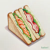 カフェサンド（サーモン＆ベーコン） 1パック