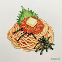 Spicy Cod Roe and Butter Spaghetti with Shiso