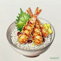 店内手揚げの満足海老天重 1パック