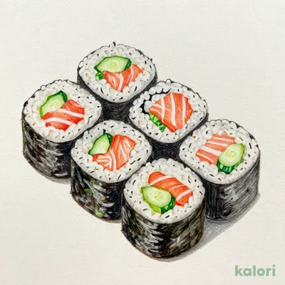 具材愉しむ！二種のサーモン太巻 8切