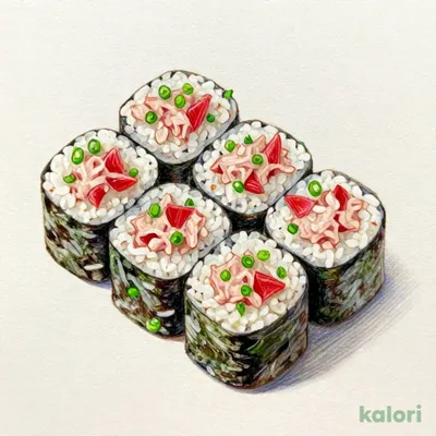 Two-Type Tuna Thick Sushi Rolls (8 pcs)