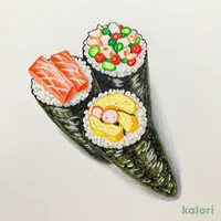 四種の華やか手巻寿司 4本