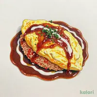 Omelet Rice with Rich Demiglace Sauce