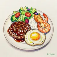 "ハンバーグ屋さんの"ロコモコプレート
