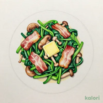 Butter-Sautéed Spinach & Bacon