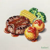 ハンバーグ&かに爪クリームコロッケ