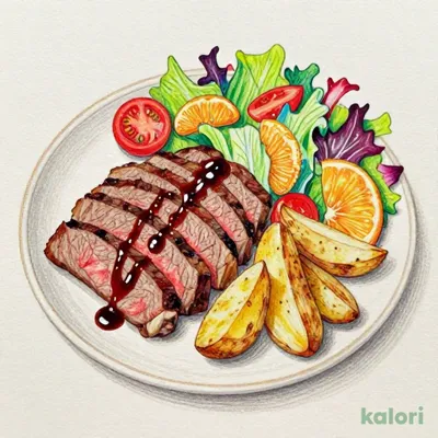 Lean Steak Salad Plate with Balsamic Sauce