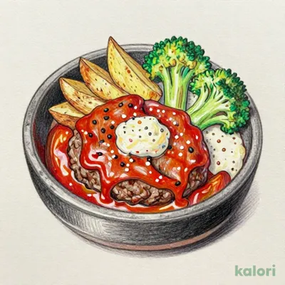 石焼煮込みハンバーグ（トマトソース）