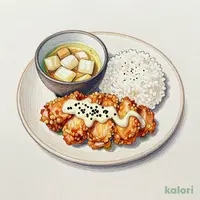 チキン南蛮と宮崎風冷や汁膳