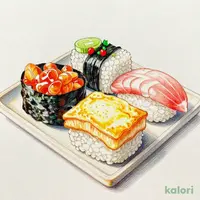 Nigiri Sushi and Jumbo Steamed Egg Custard