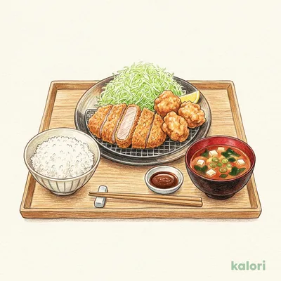 とんから定食Ａ（ロースかつ1枚・から揚げ2個）